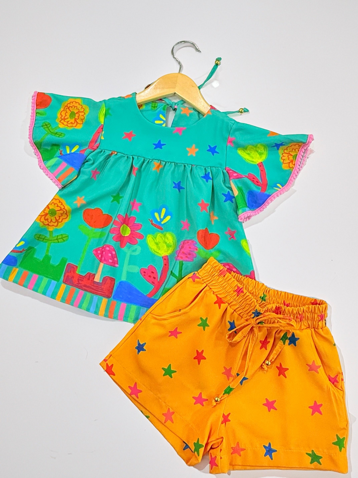 Conjunto Lúdico Estrelas Verde Água