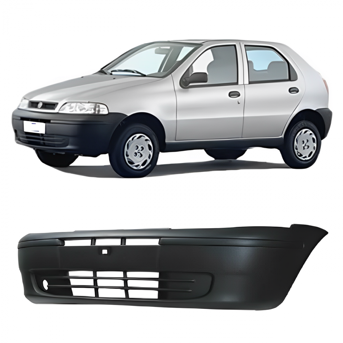 PARACHOQUE DIANTEIRO PALIO FIRE 2001 A 2003 PRETO TEXTURIZADO