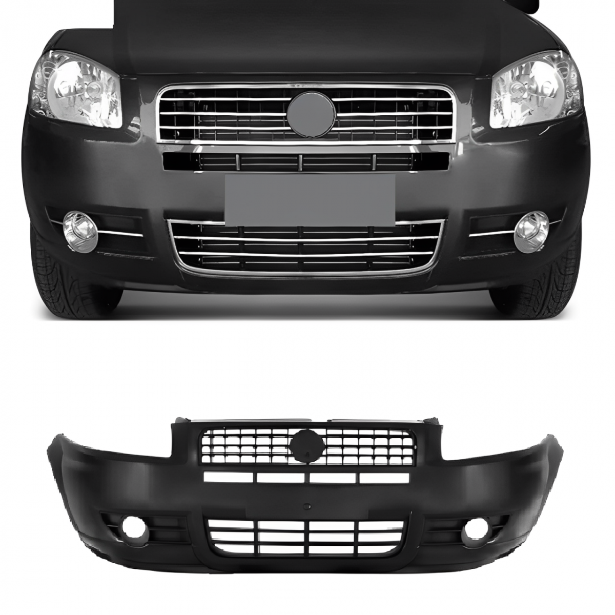 PARACHOQUE DIANTEIRO FIAT PALIO FIRE 2008 A 2010 PRETO LISO