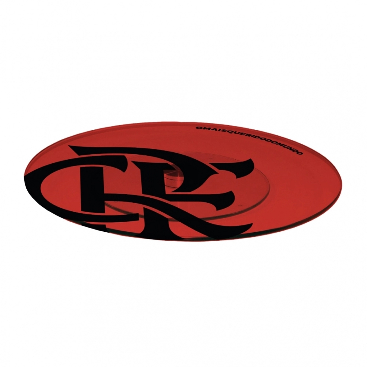 Prato Para Servir Petiscos Allmix Giratório Redondo Vidro Licenciado 29cm Flamengo Vermelho