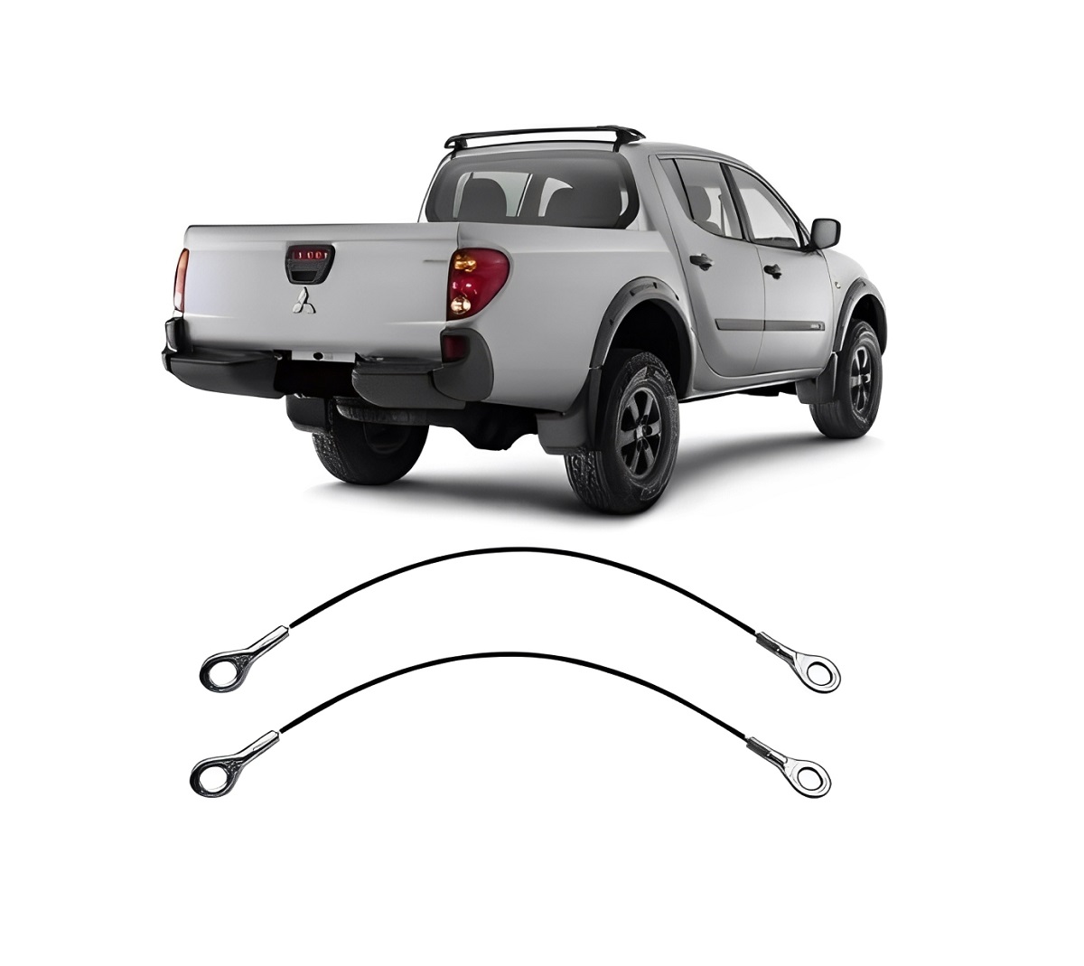 CABO ACO TAMPA TRASEIRA L200/SPORT/OUTDOOR 2005 A 2013 LE/LD