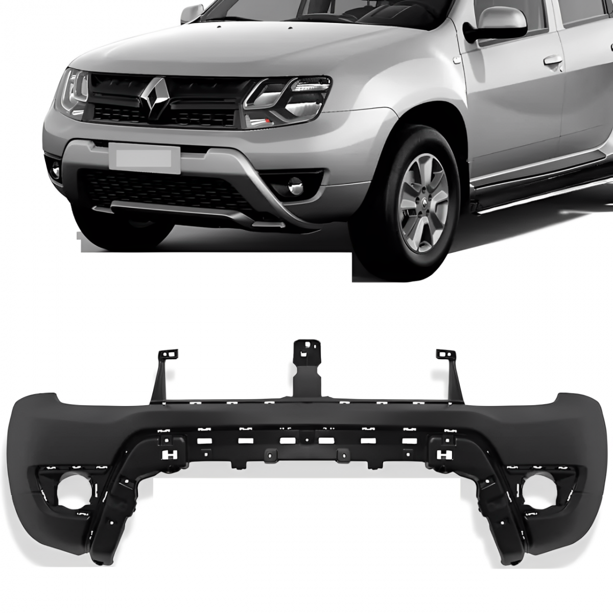 PARACHOQUE DIANTEIRO RENAULT DUSTER 2015 ATE 2019 PRETO LISO