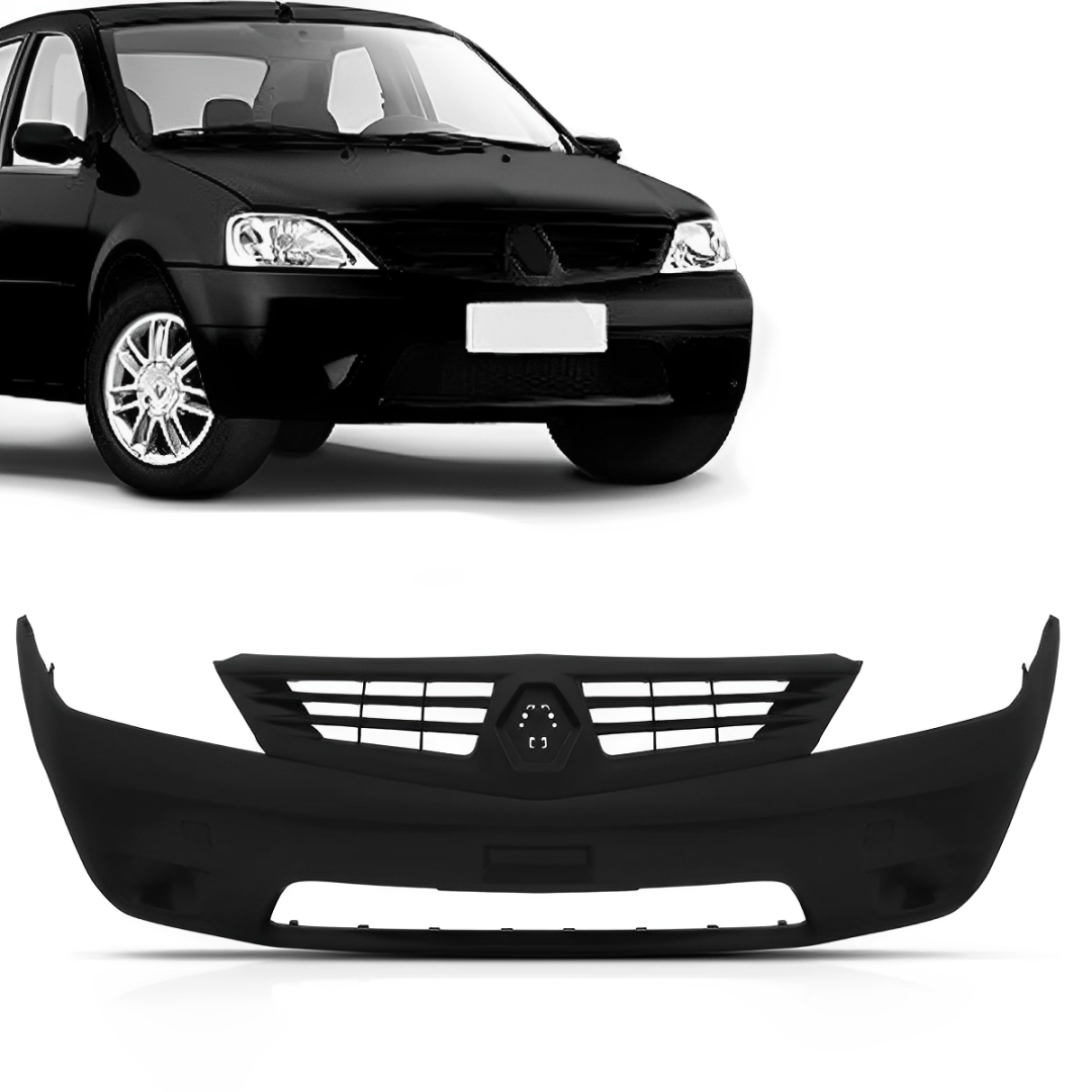 PARACHOQUE DIANTEIRO LOGAN 2007 ATE 2010 SEM FURO PRETO LISO