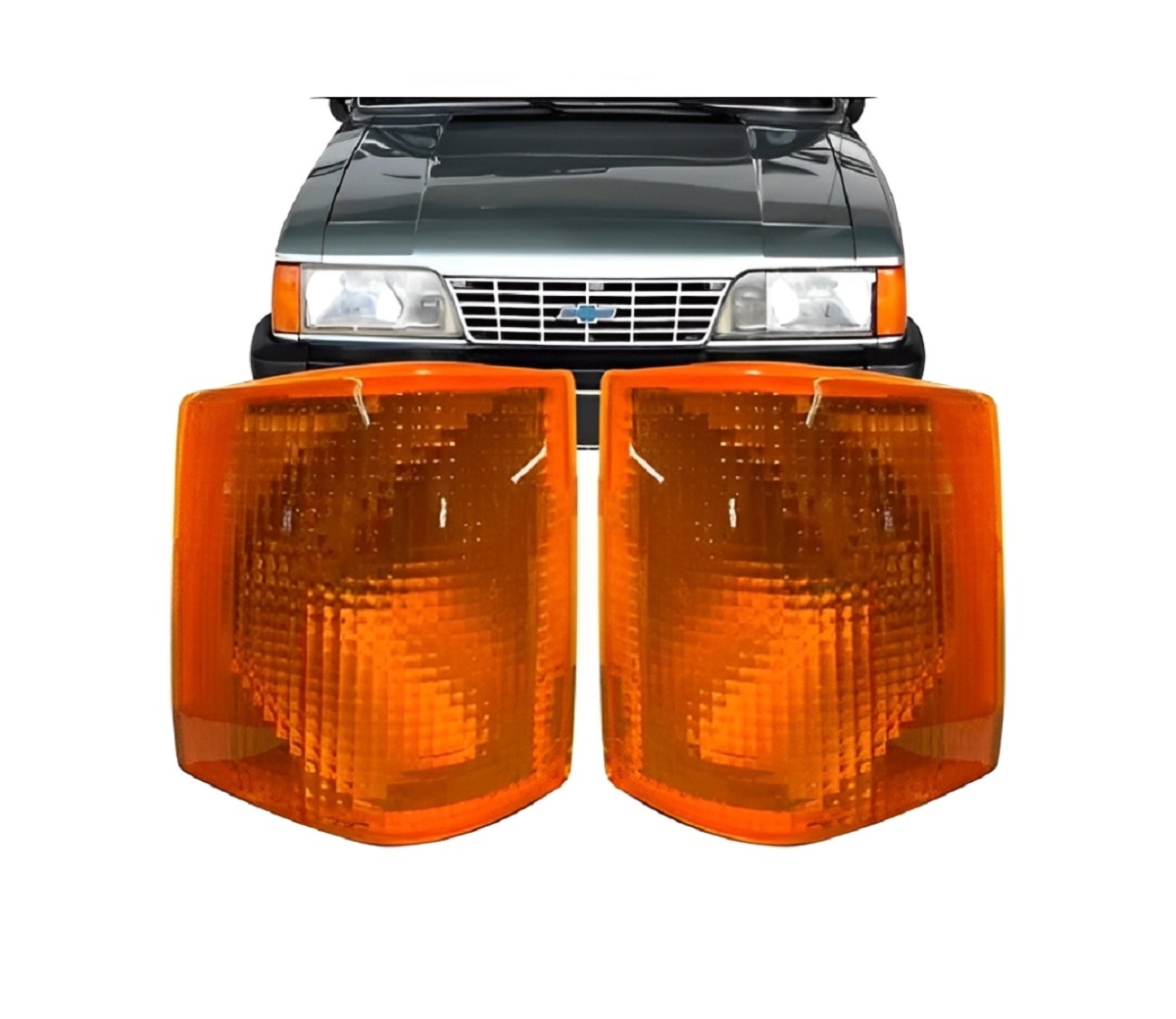 LANTERNA DIANTEIRA OPALA 1988 A 1992 AMBAR PLASTICA LE