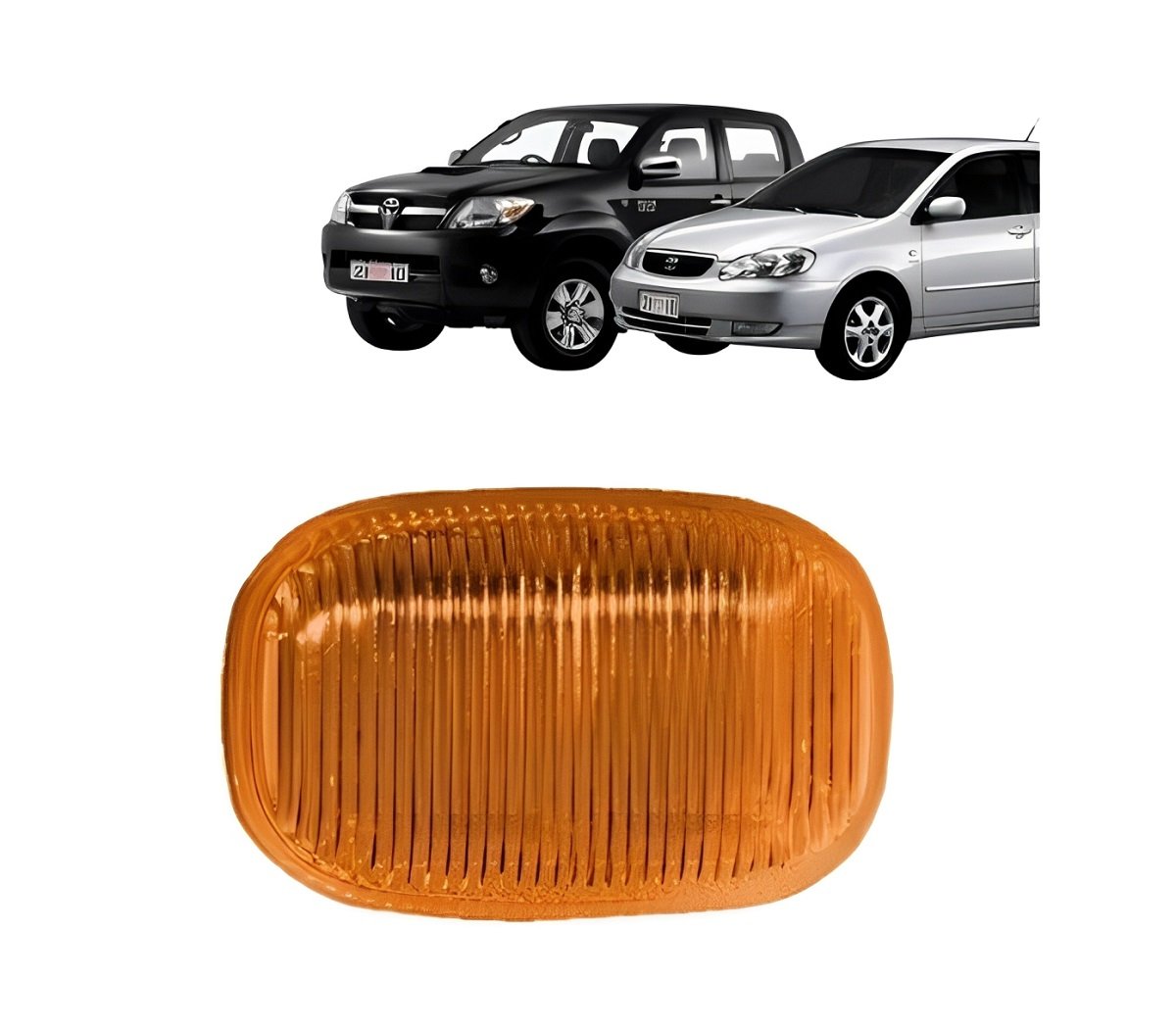 LANTERNA LATERAL COROLLA/FIELDER/HILUX AMBAR S/SOQUETE