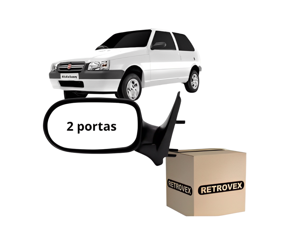 RETROVISOR UNO FIRE 2PTS 2005 /2010 SEM CONTROLE ESQUERDO 