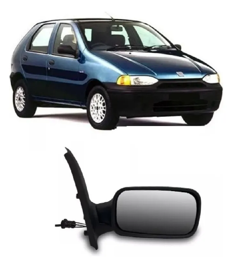RETROVISOR PALIO 4 PORTAS 1996 A 2000 COM CONTROLE DIREITO 