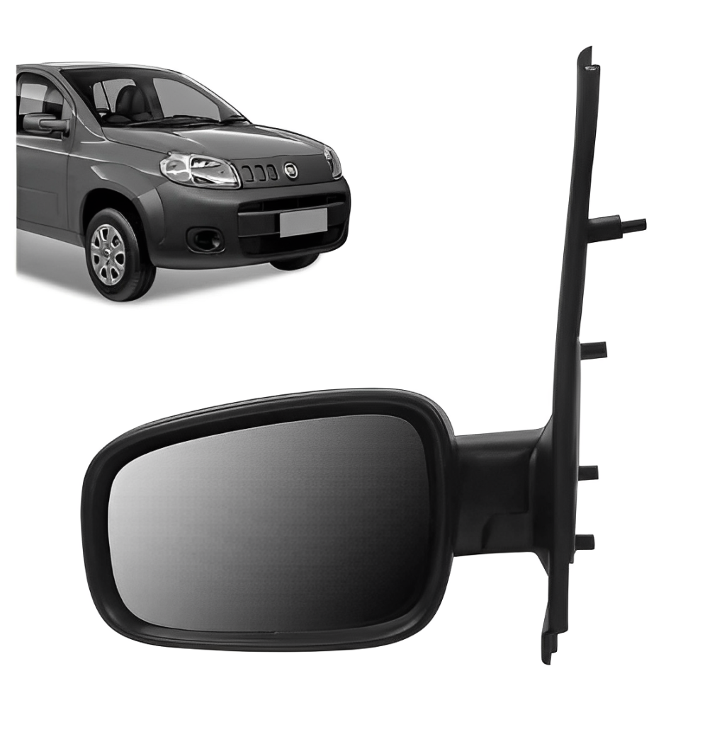 RETROVISOR UNO 4 PORTAS 2010 A 2016 SEM CONTROLE ESQUERDO