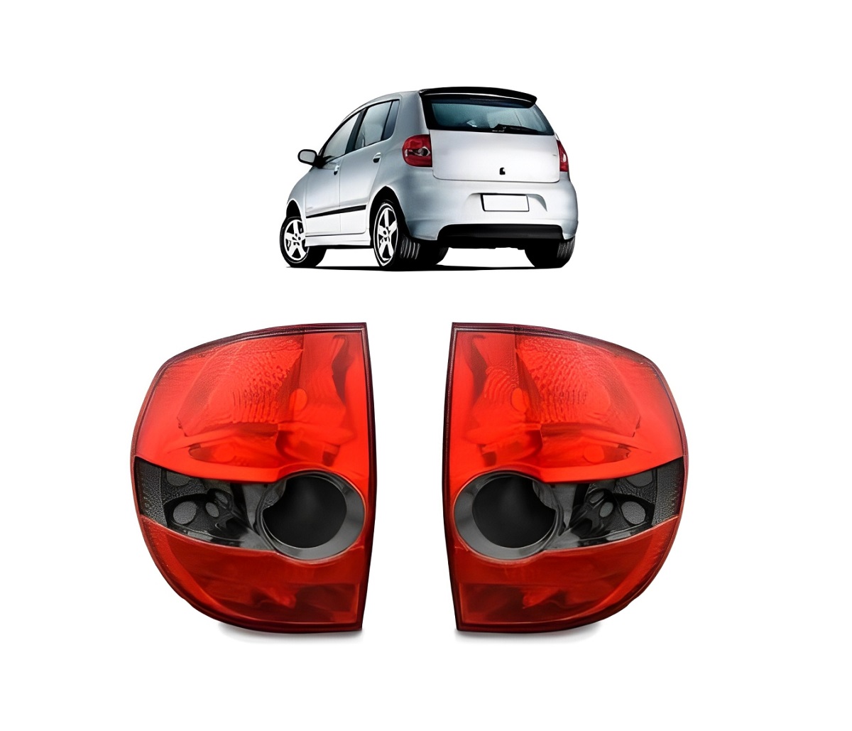LANTERNA TRASEIRA FOX 2004 A 2009 BICOLOR RE FUME ACRIL. LE