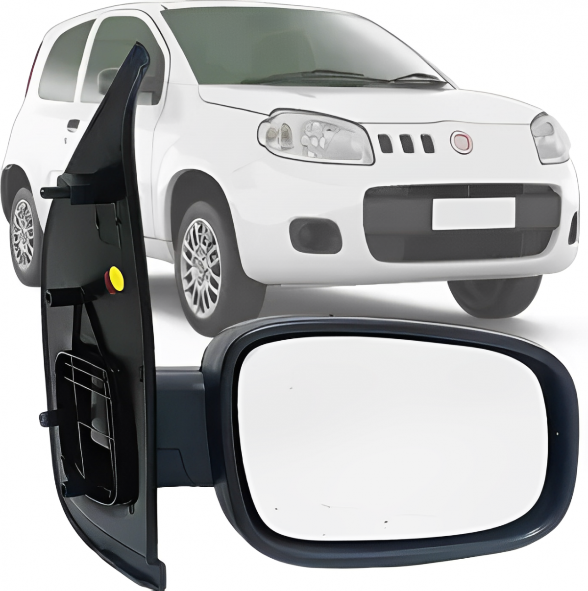RETROVISOR UNO 4 PORTAS 2010 A 2016 SEM CONTROLE DIREITO