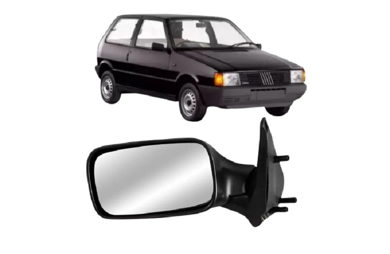 RETROVISOR UNO FIRE 2 PORTAS 2001/2004 S/CONTROLE ESQUERDO 