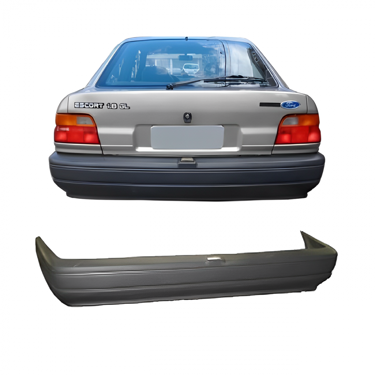 PARACHOQUE TRASEIRO ESCORT EUROPEU 1993A1996 CINZA C ESPUMA