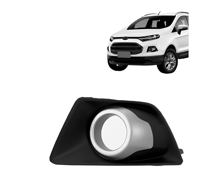GRADE FAROL DE MILHA ECOSPORT 13/17 LADO ESQUERDO COPO CINZA