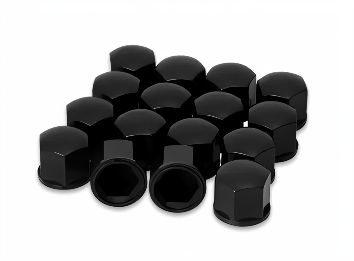 JOGO CAPA DE PARAFUSO RODA PRETA 19 MM (C/16 PÇS)