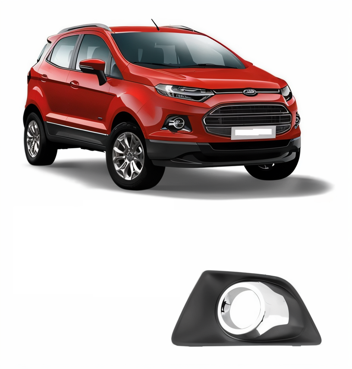 GRADE FAROL DE MILHA ECOSPORT 13/17 L/ESQUERDO COPO CROMADO