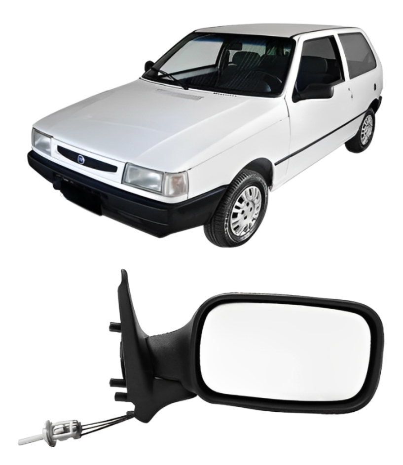 RETROVISOR UNO FIRE 2 PORTAS 2001/2004 COM CONTROLE DIREITO 