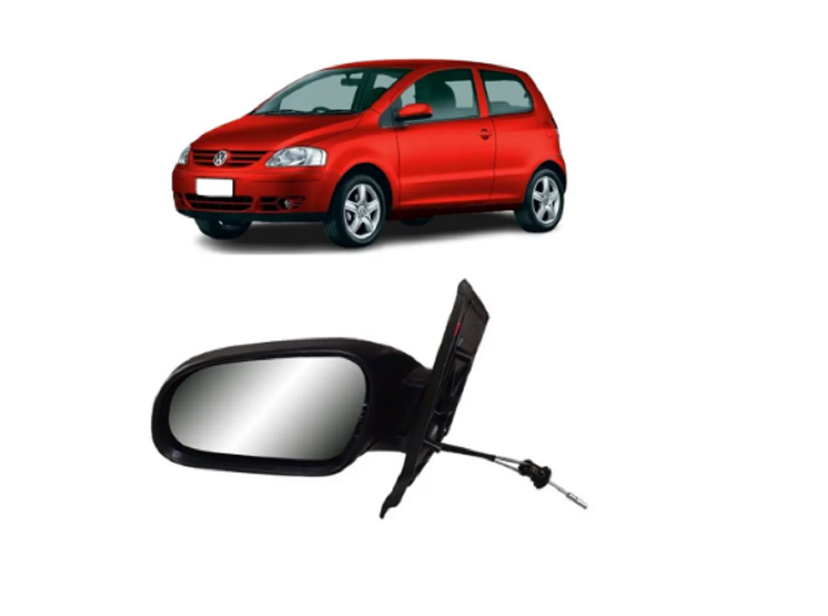 Retrovisor VW Fox 2004 A 2010 Com Controle Esquerdo