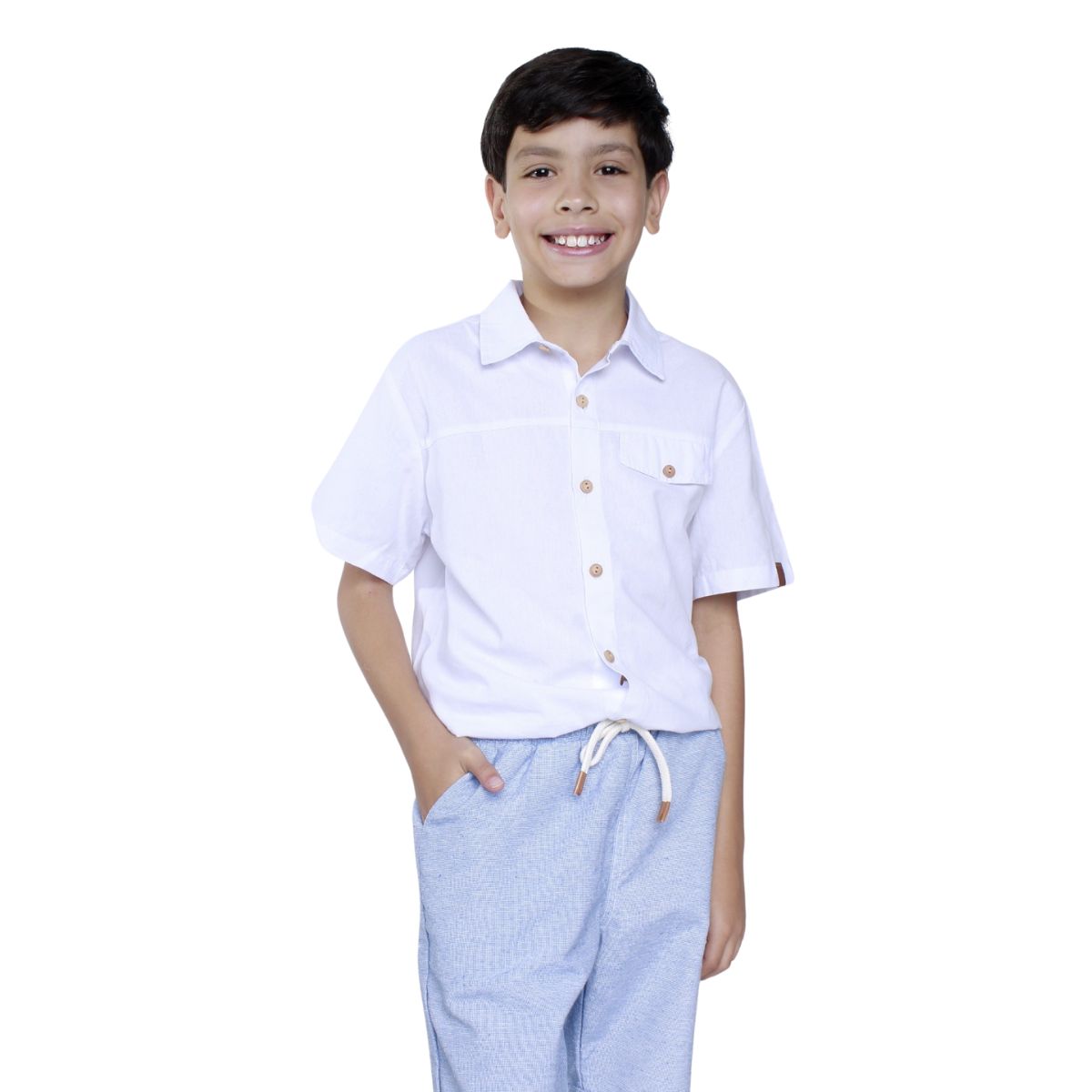 Conjunto Divertto Camisa Branca e Bermuda 17708