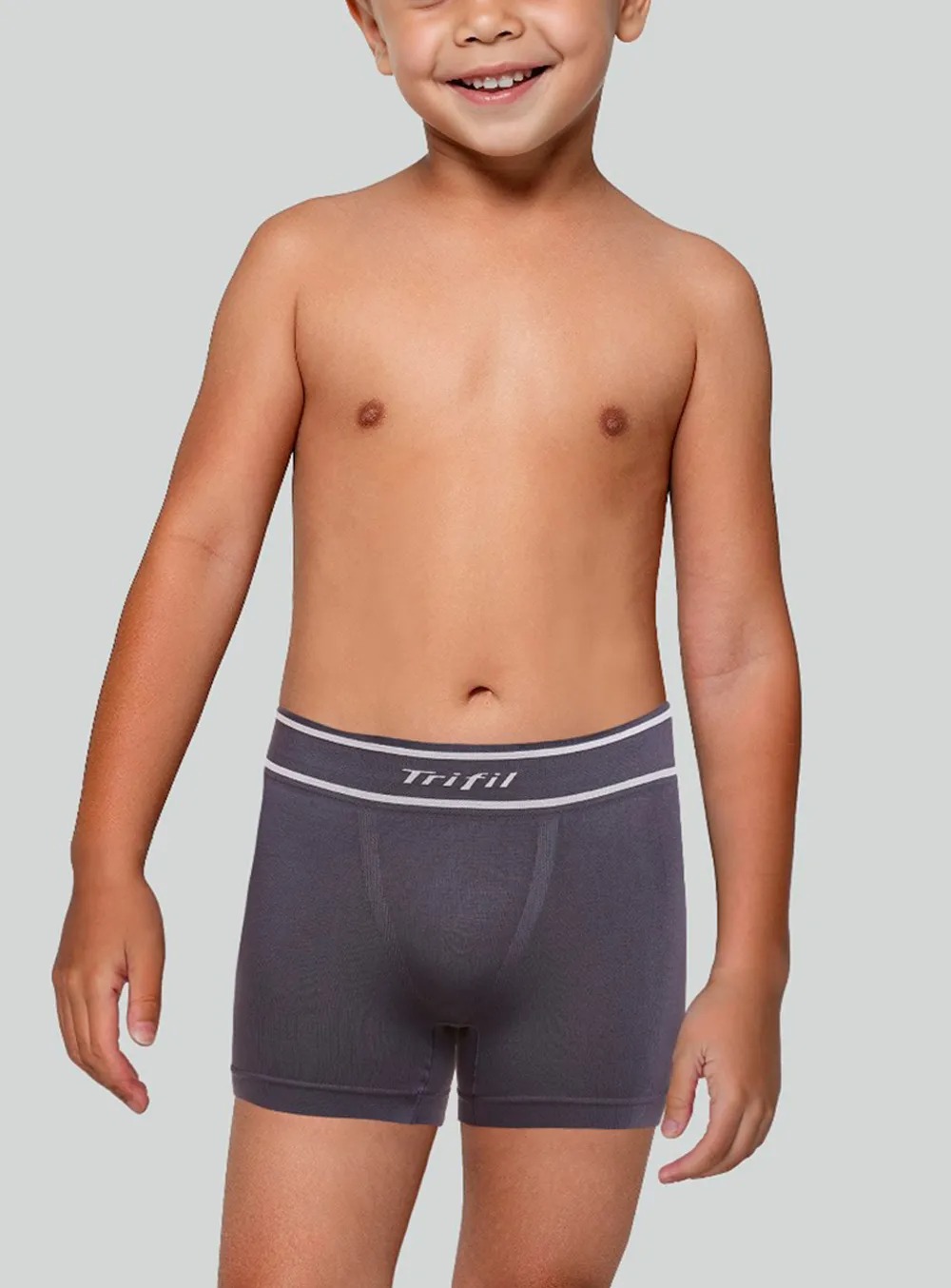 CUECA BOXER INFANTIL SEM COSTURA EM MICROFIBRA CORES SORTIDAS - TRIFIL