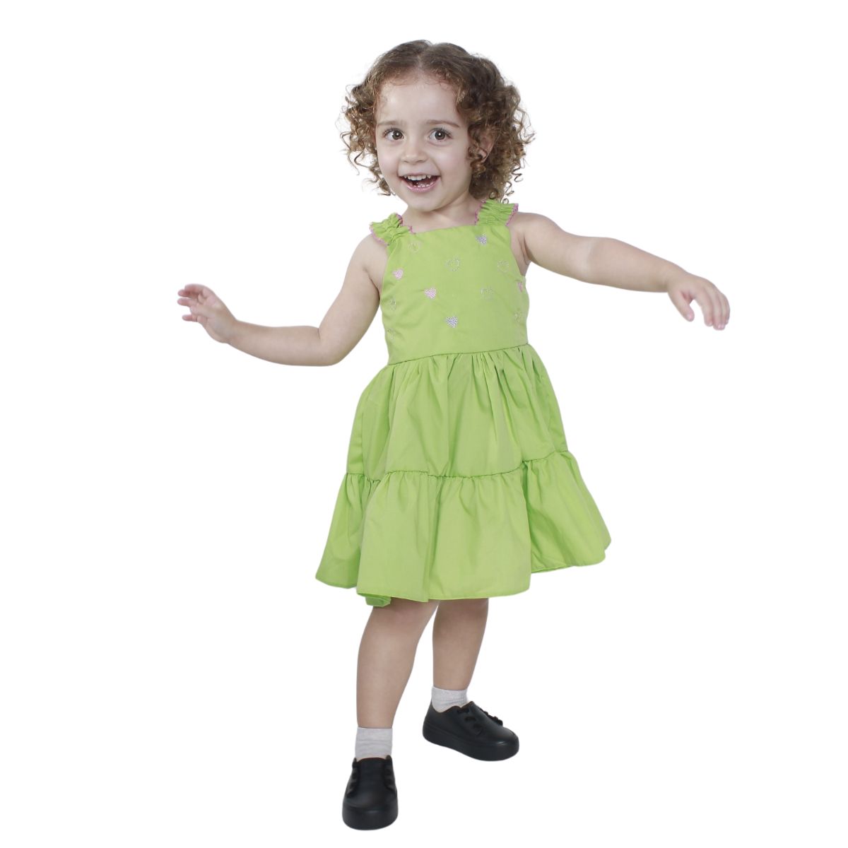 Vestido Mon Sucre Verde Bordado Coracões 51 13 31 25 406