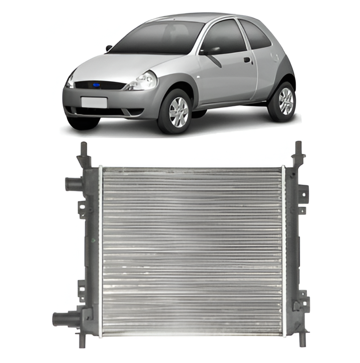 RADIADOR FORD KA 2000 A 2008 ROCAM C/AR (MAGNET)