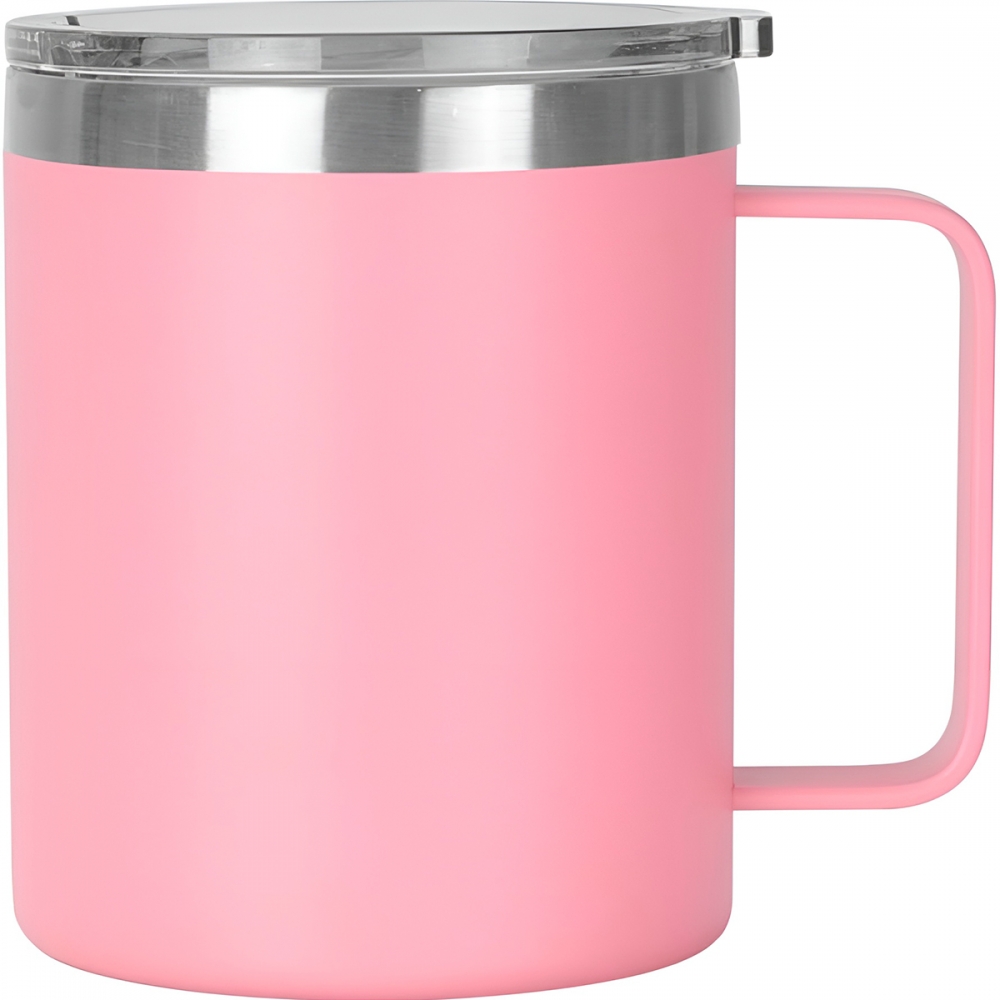 CanecaTérmica Aço Inox 360ml | Copo Térmico Rosa P/ Cerveja e Café