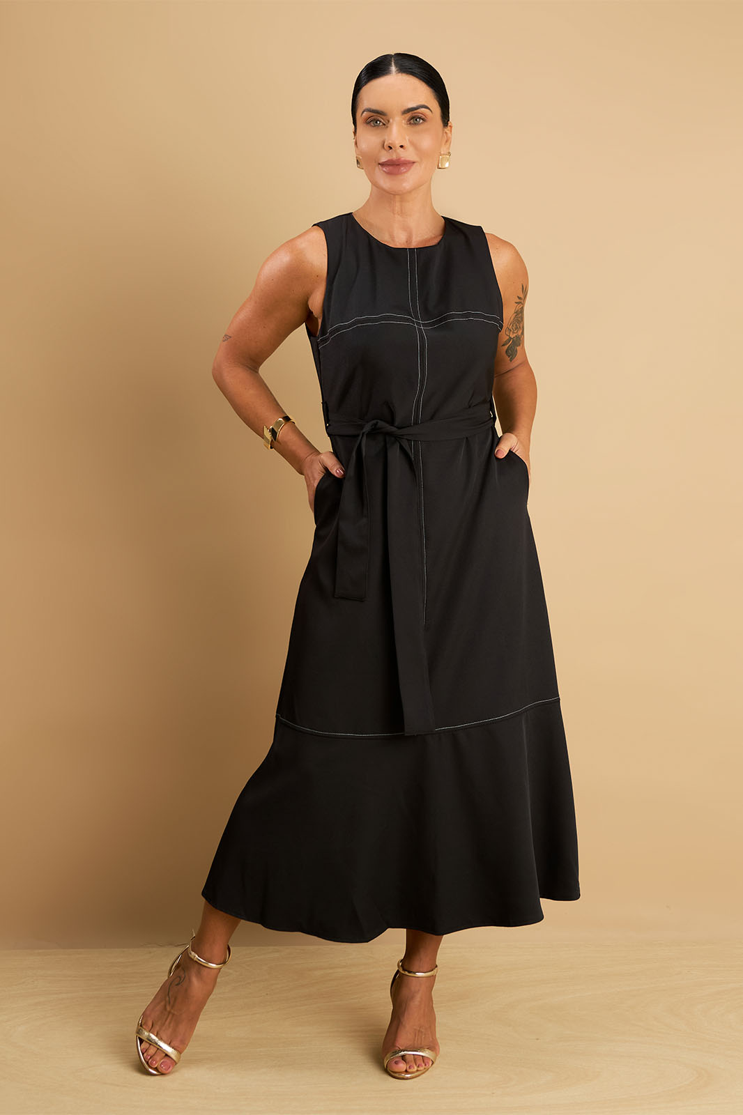 Vestido Mídi Preto