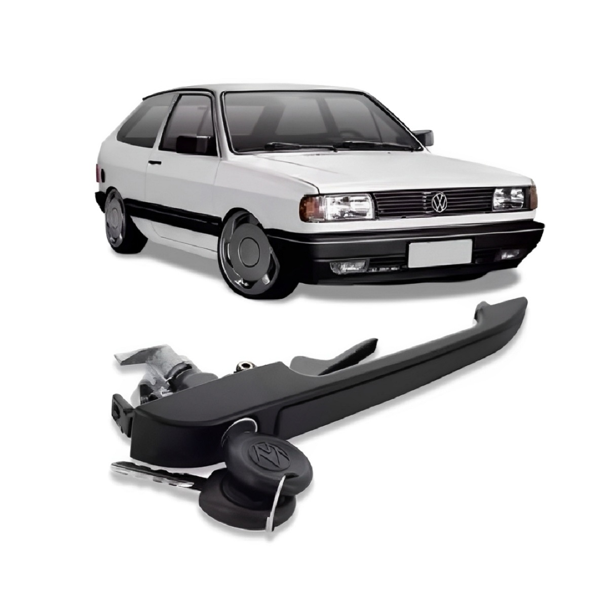 MACANETA PRETA EXT LADO ESQUERDO C/CHAVE GOL/VOYAG 1987/1994