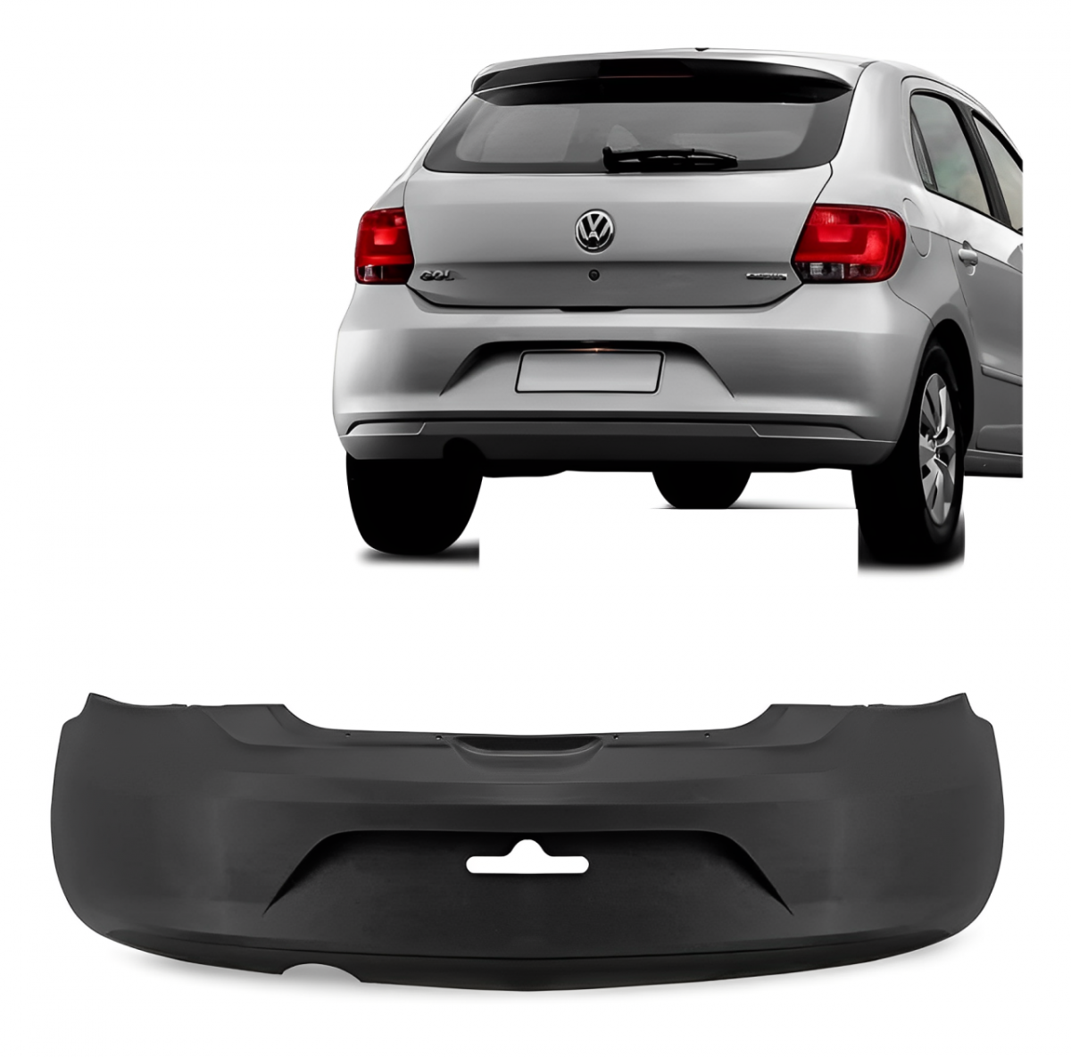 PARACHOQUE TRASEIRO VW GOL G6 GVI 2013 ATE 2015 PRETO LISO