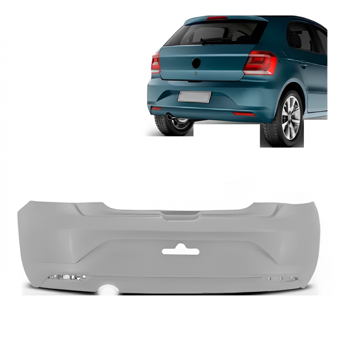 PARACHOQUE TRASEIRO VW GOL G7 2017 A 2020 COM REFETOR PRIMER