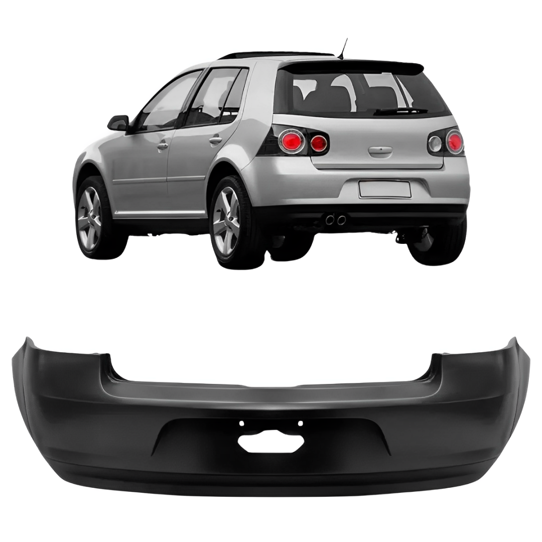 PARACHOQUE TRASEIRO VW GOLF 2008 ATE 2012 PRETO LISO