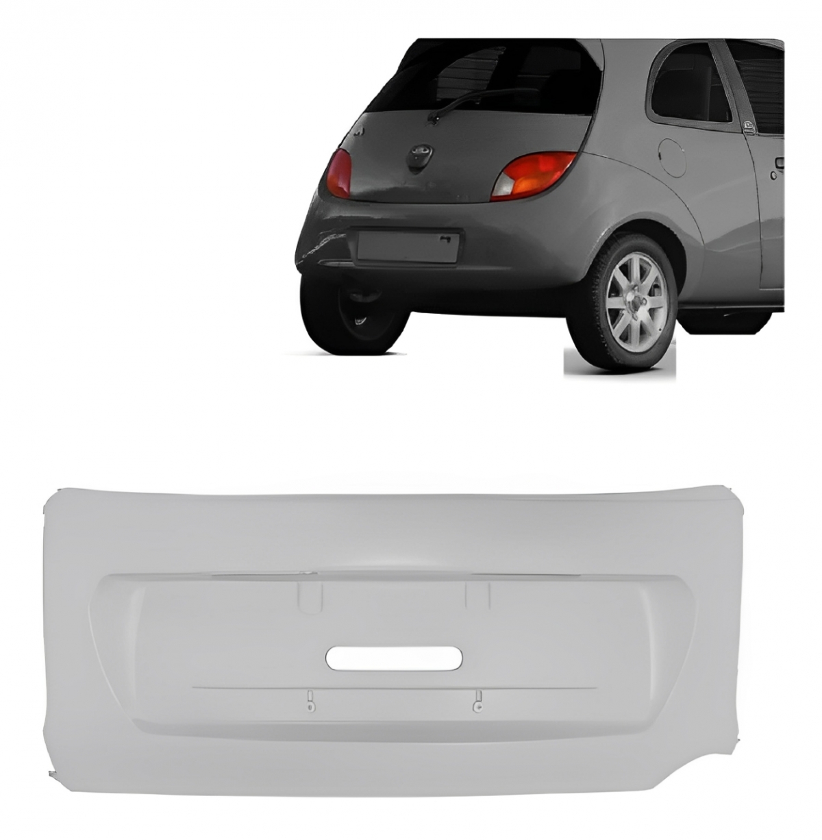 PARACHOQUE TRASEIRO FORD KA 1997 ATE 2002 CENTRAL PRIMER