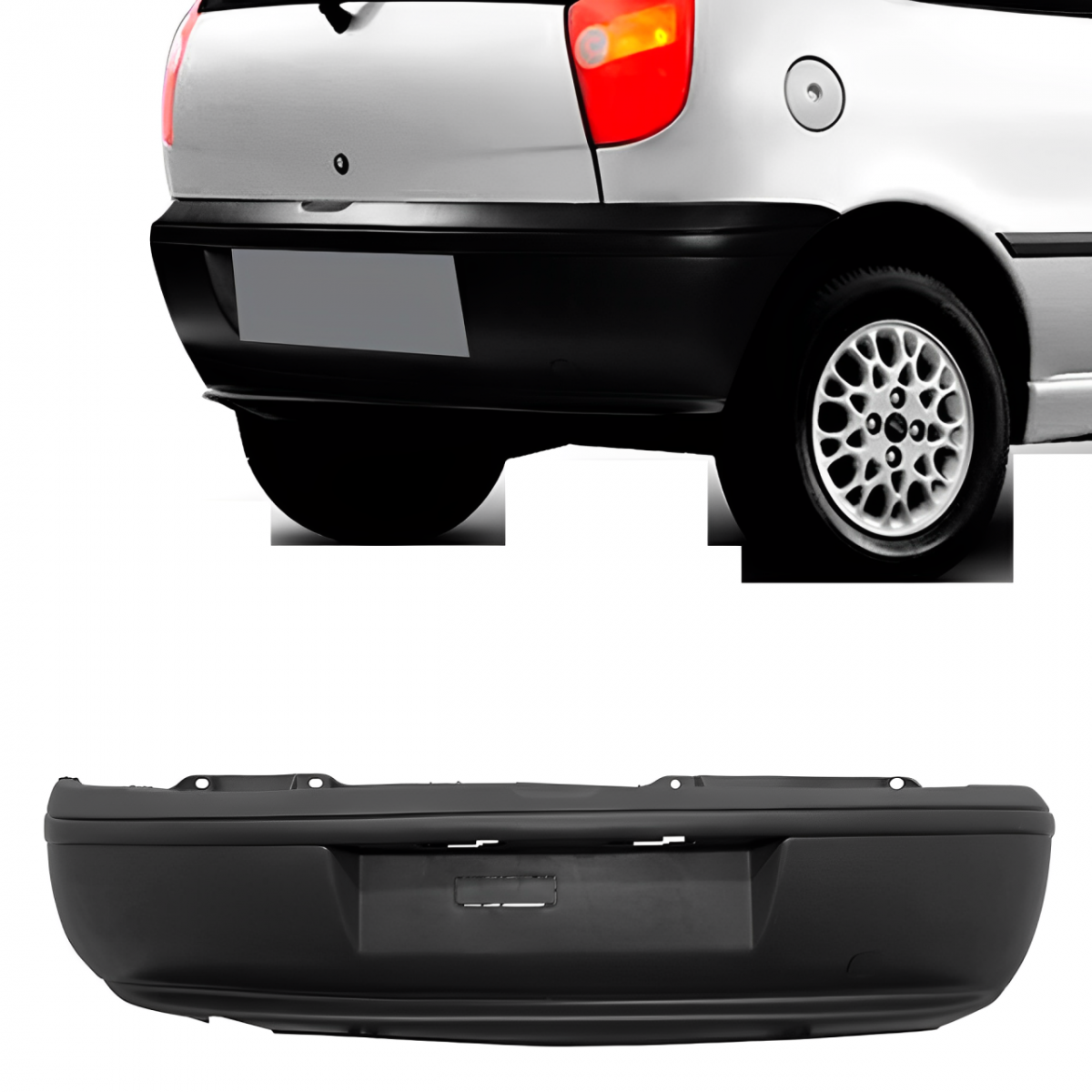 PARACHOQUE TRASEIRO FIAT PALIO 1996 A 2000 PRETO TEXTURIZADO