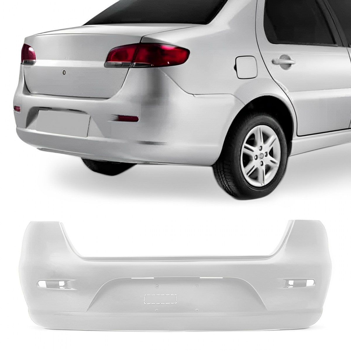 PARACHOQUE TRASEIRO FIAT SIENA 2008 ATE 2012 PRIMER