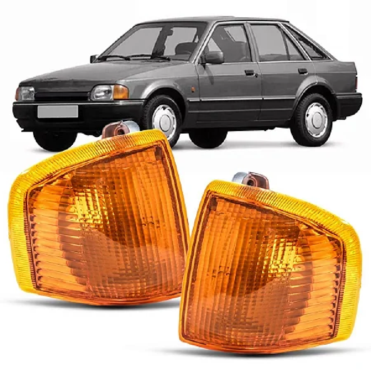 PAR LANTERNA DIANTEIRA AMBAR ESCORT/VERONA 87/92 PLASTICA