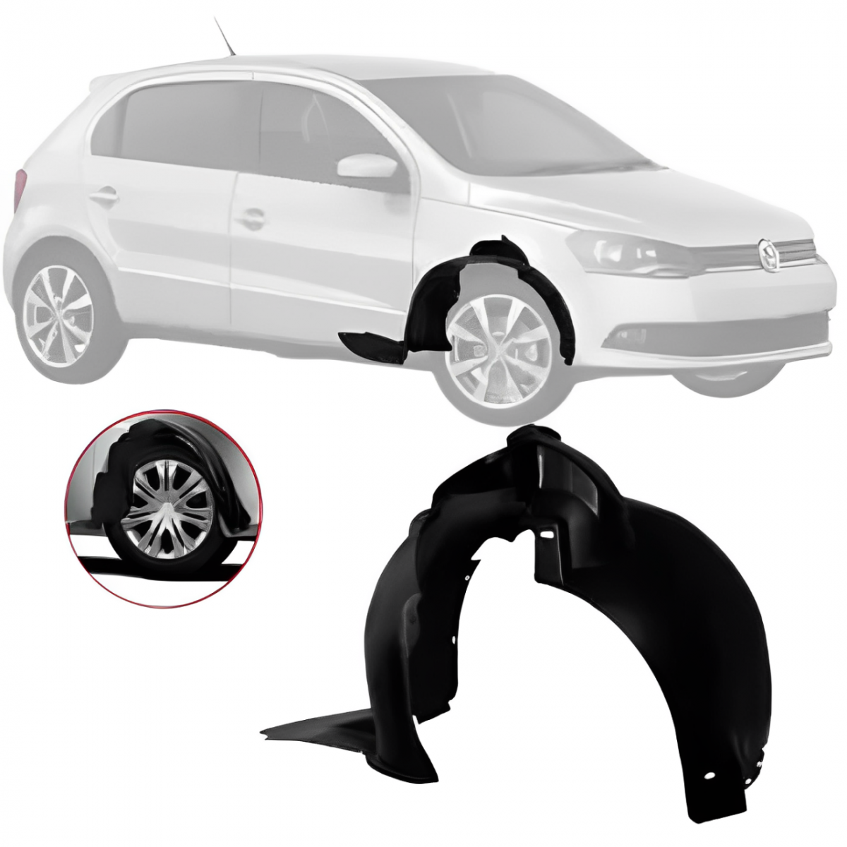 PARABARRO DIANTEIRO VW GOL G5 G6 G7 2009 A 2020 LADO DIREITO