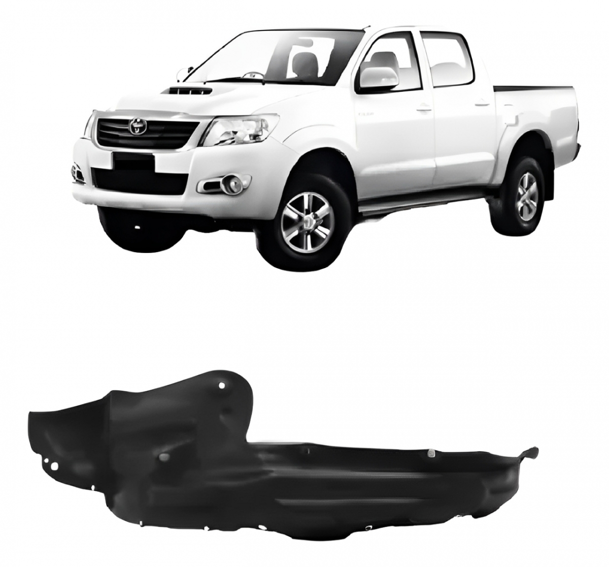 PARABARRO DIANTEIRO TOYOTA HILUX 2012 ATE 2015 LADO ESQUERDO