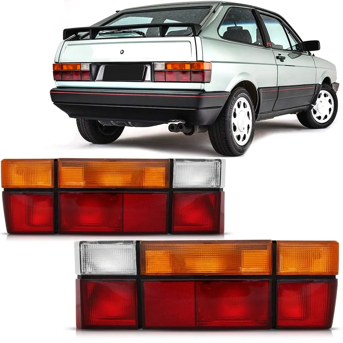 PAR LANTERNA TRASEIRA TRICOLOR GOL 1987/1994 - PLASTICO