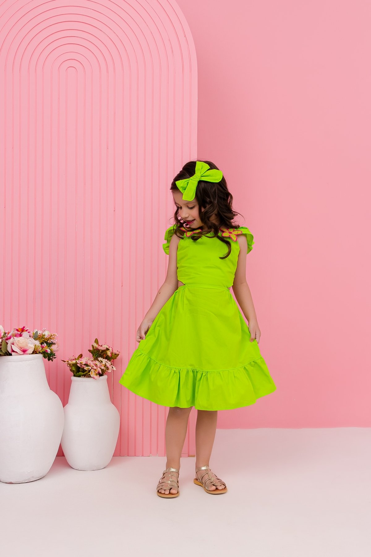 Vestido Izis kids Flor Patch