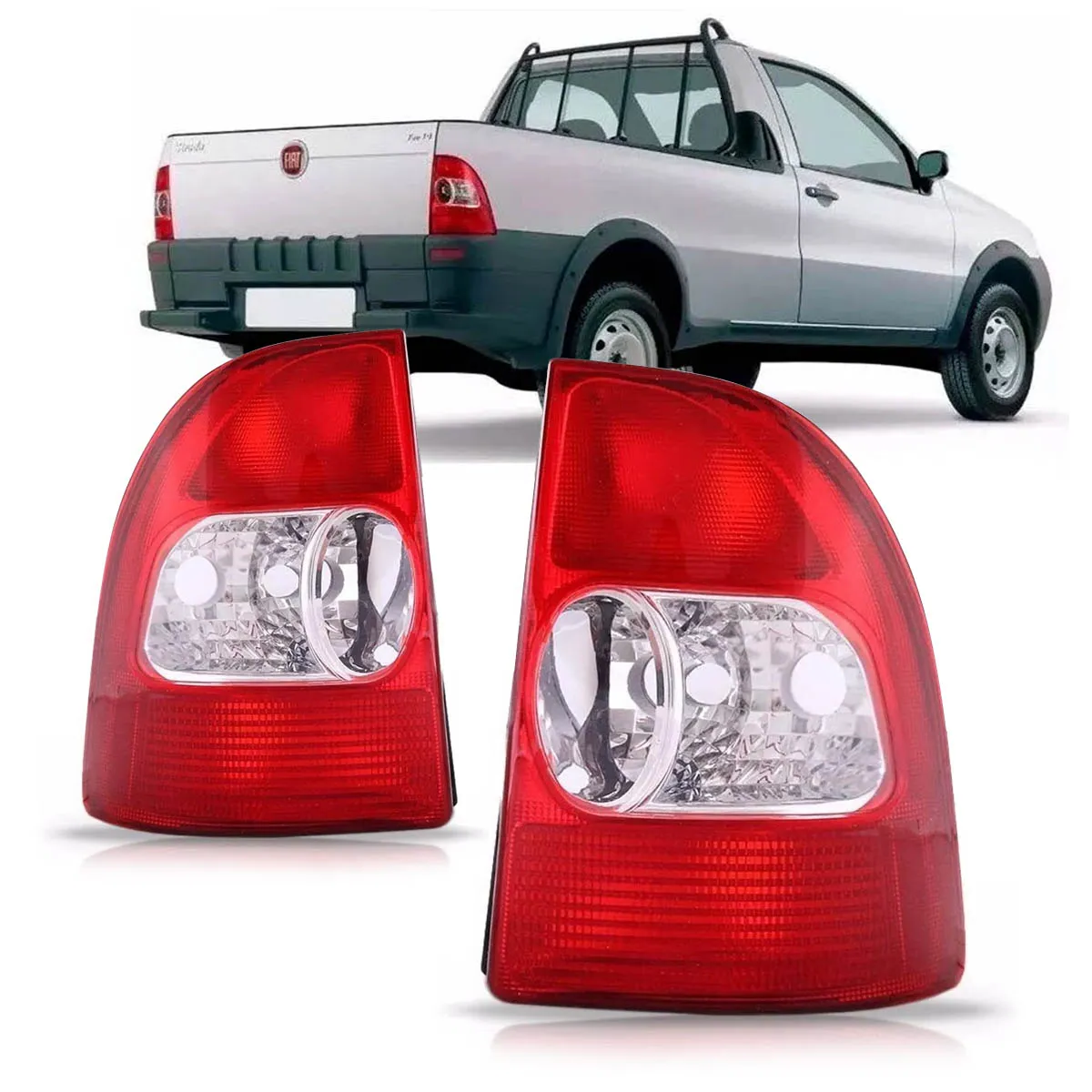 PAR LANTERNA TRASEIRA STRADA 2001/2004 RUBI - PLASTICO