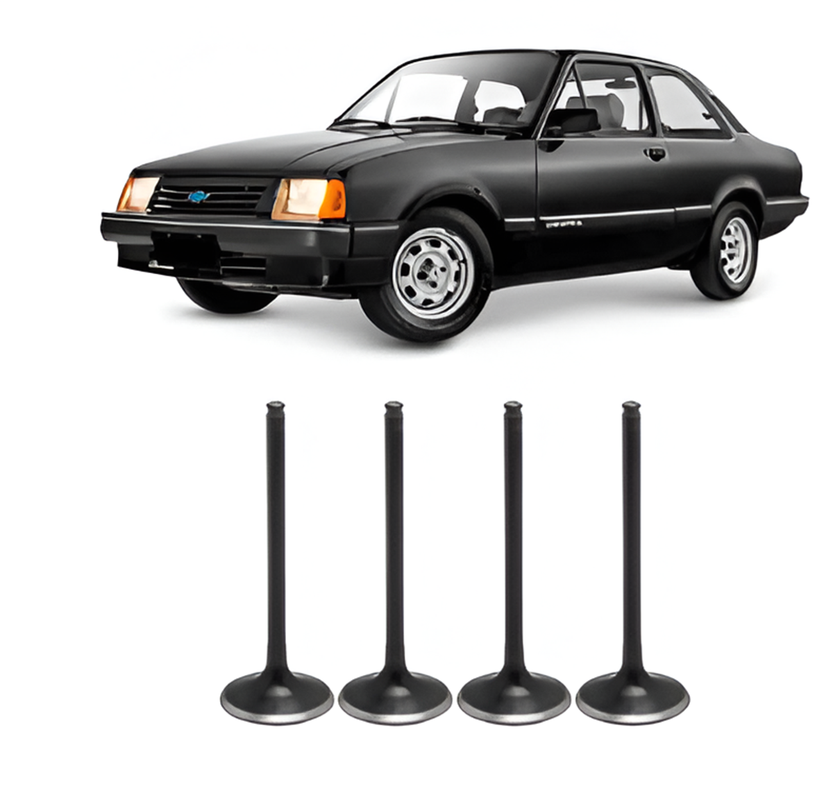VÁLVULA ESCAPE MOTOR CHEVETTE 1.4/1.6SOB MED +3 (4PÇS) KS