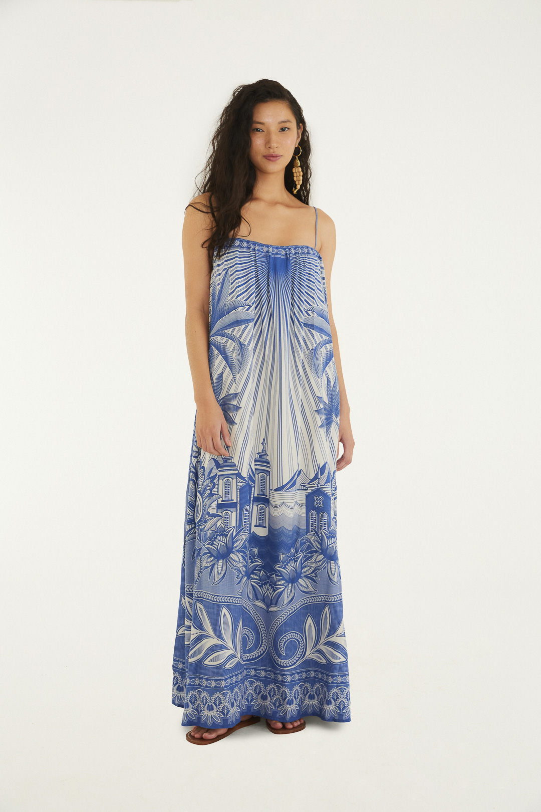 VESTIDO LONGO AFETO TROPICAL