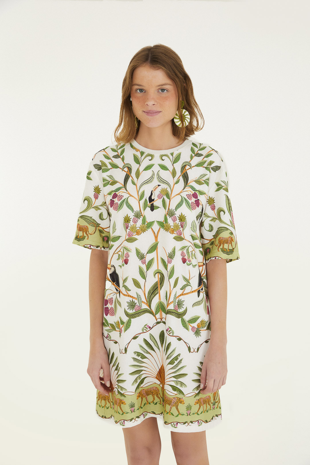 VESTIDO TSHIRT BASICO FLORESTA DOCE