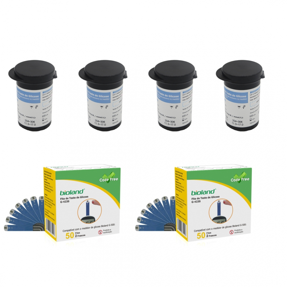 100 Fitas De Glicose Bioland