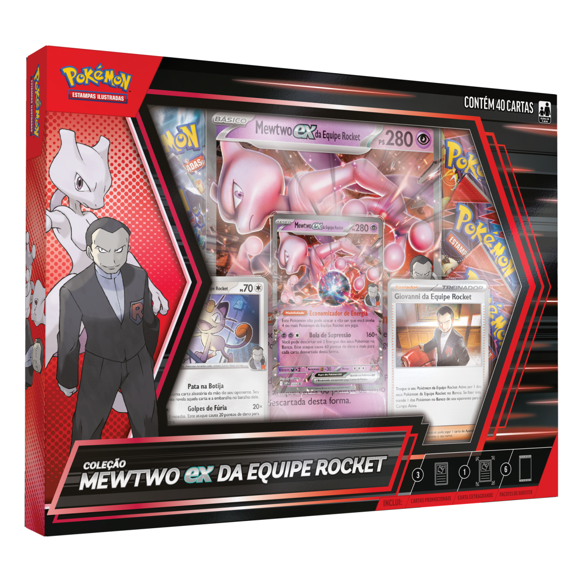 POKEMON BOX MEWTWO EX DA EQUIPE ROCKET