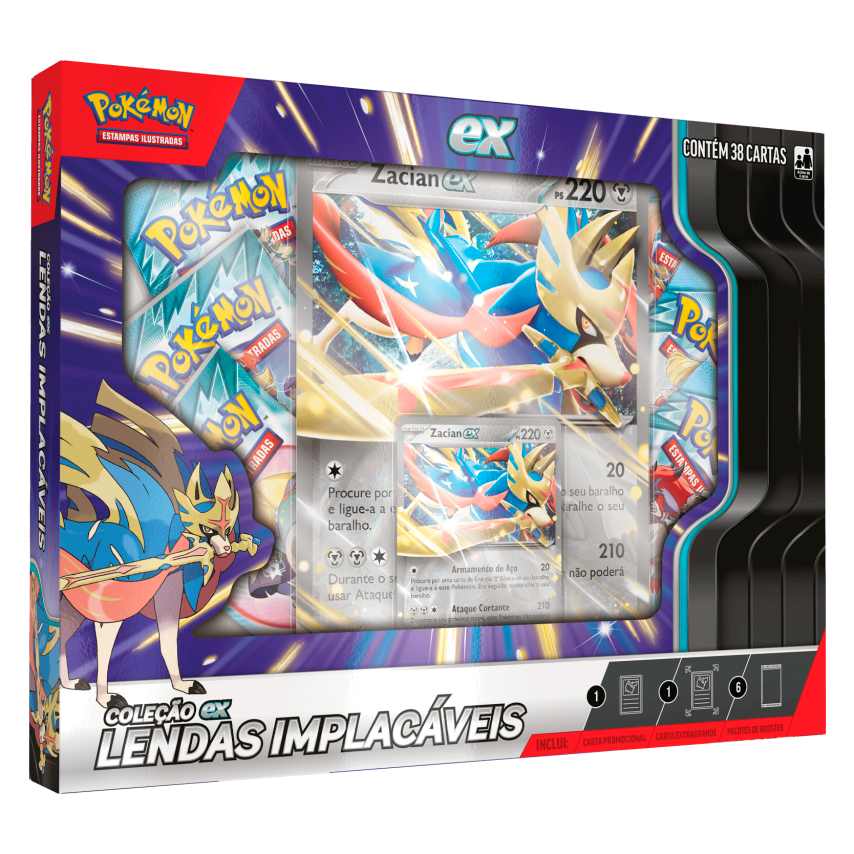 POKEMON BOX LENDAS IMPLACAVEIS ZACIAN EX