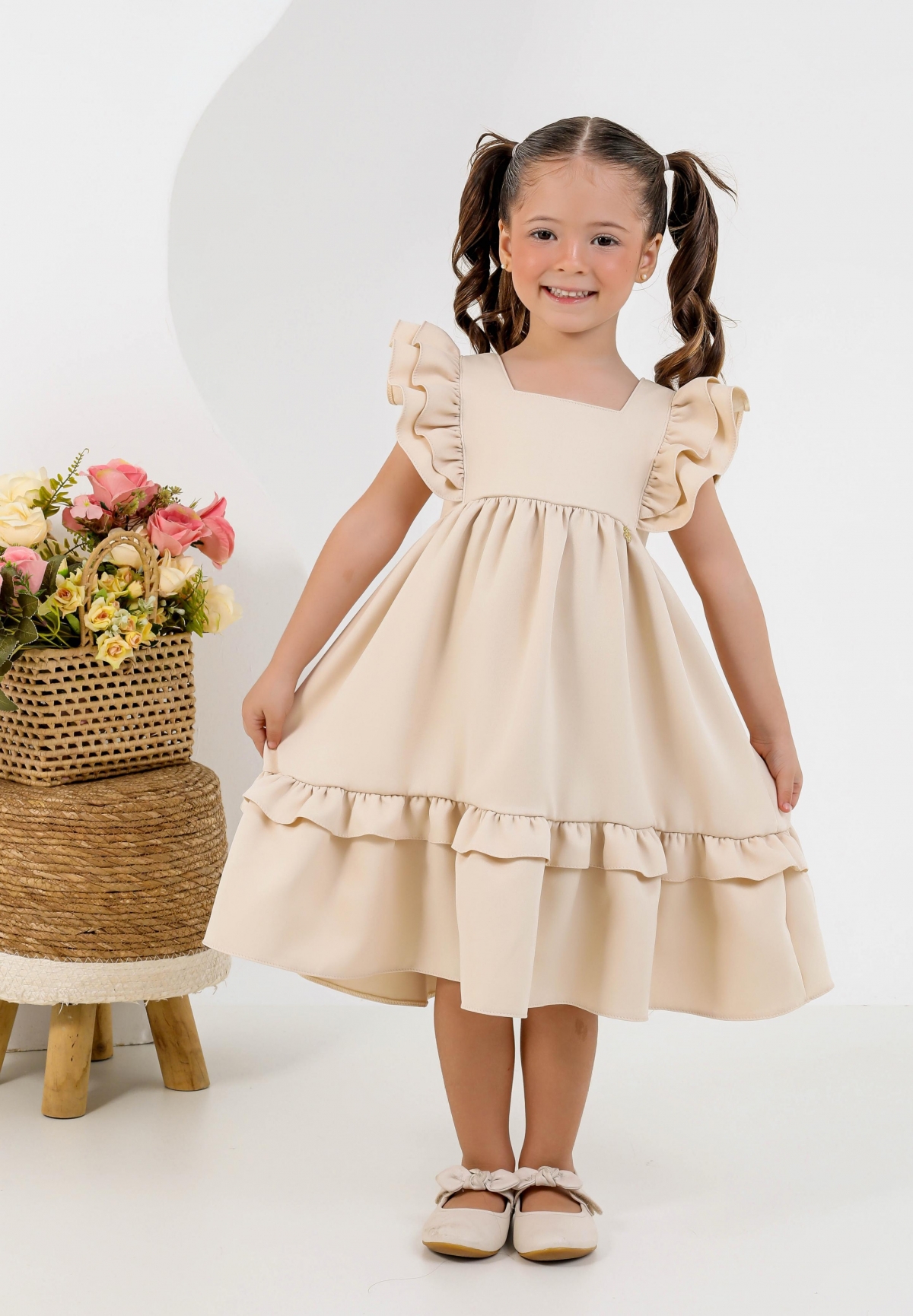 Vestido Luxo Nude Claro (Premium)