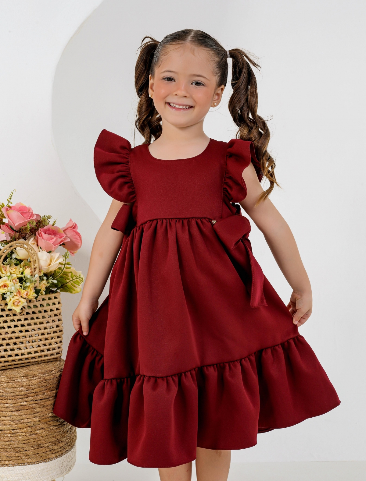 Vestido Isabella Vinho Luxo (Premium)