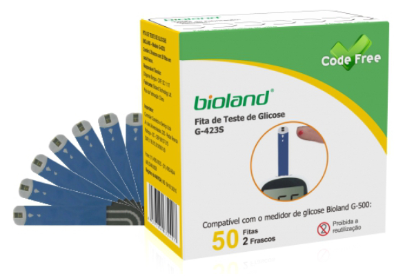 Fita De Teste De Glicose Bioland