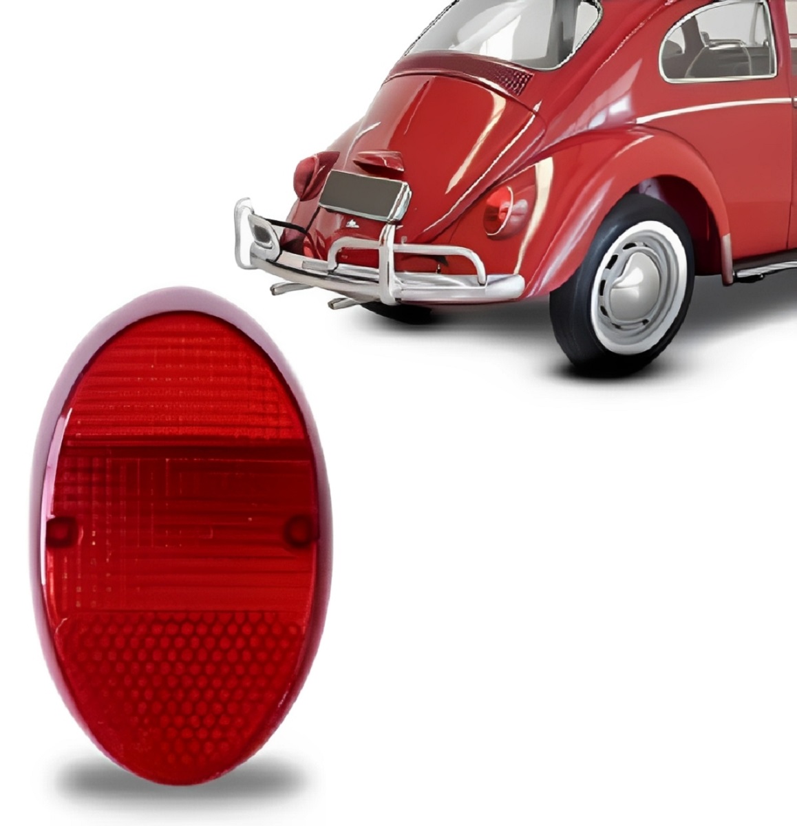 LENTE LANTERNA TRASEIRA RUBI FUSCA 1200/1300 1959/1969